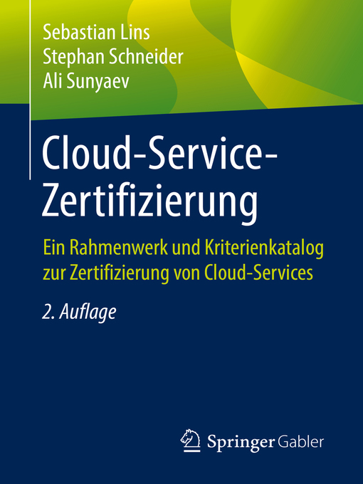 Title details for Cloud-Service-Zertifizierung by Sebastian Lins - Available